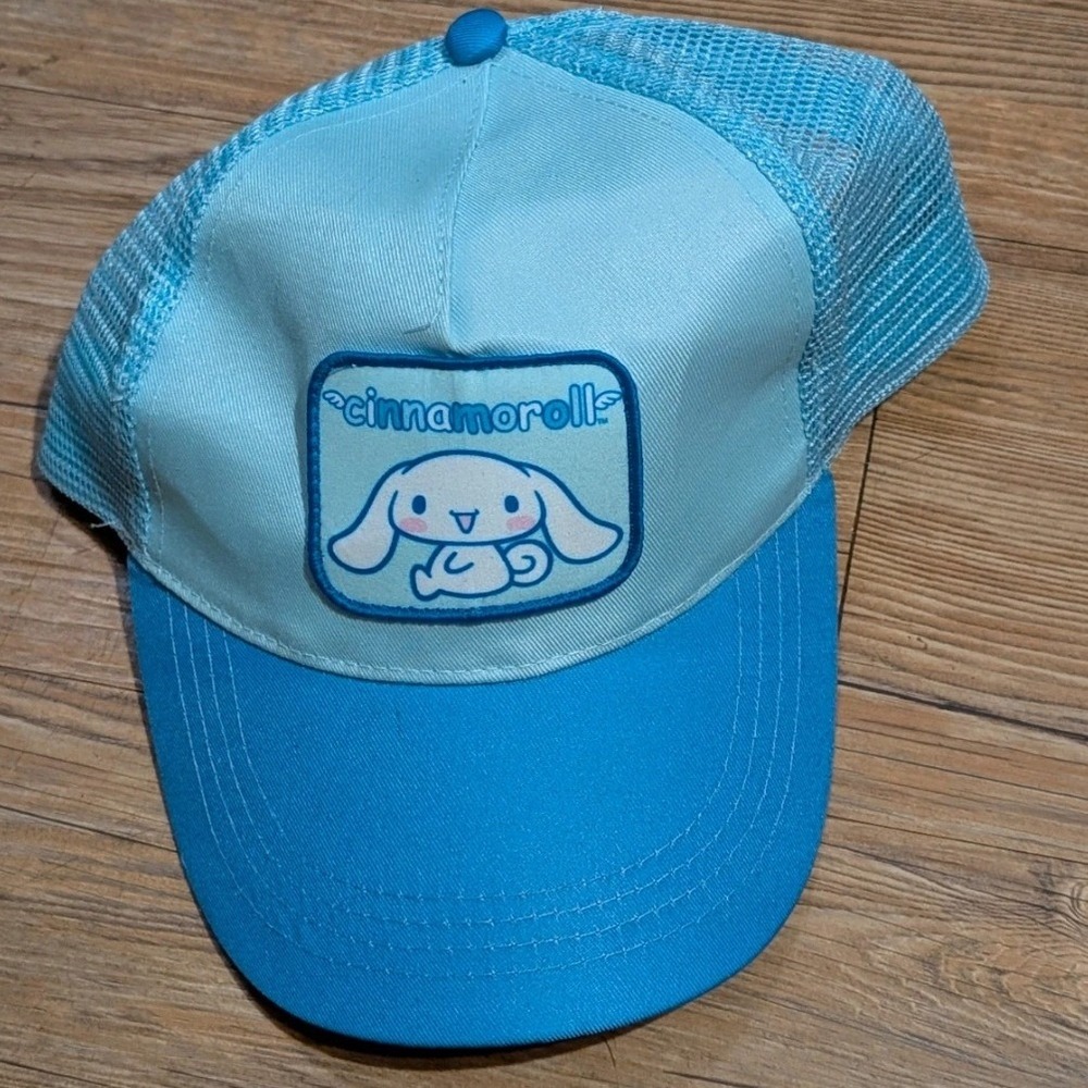 Sanrio Cinnamoroll Blue Trucker Hat Mesh Snapback Cap Kawaii 2023